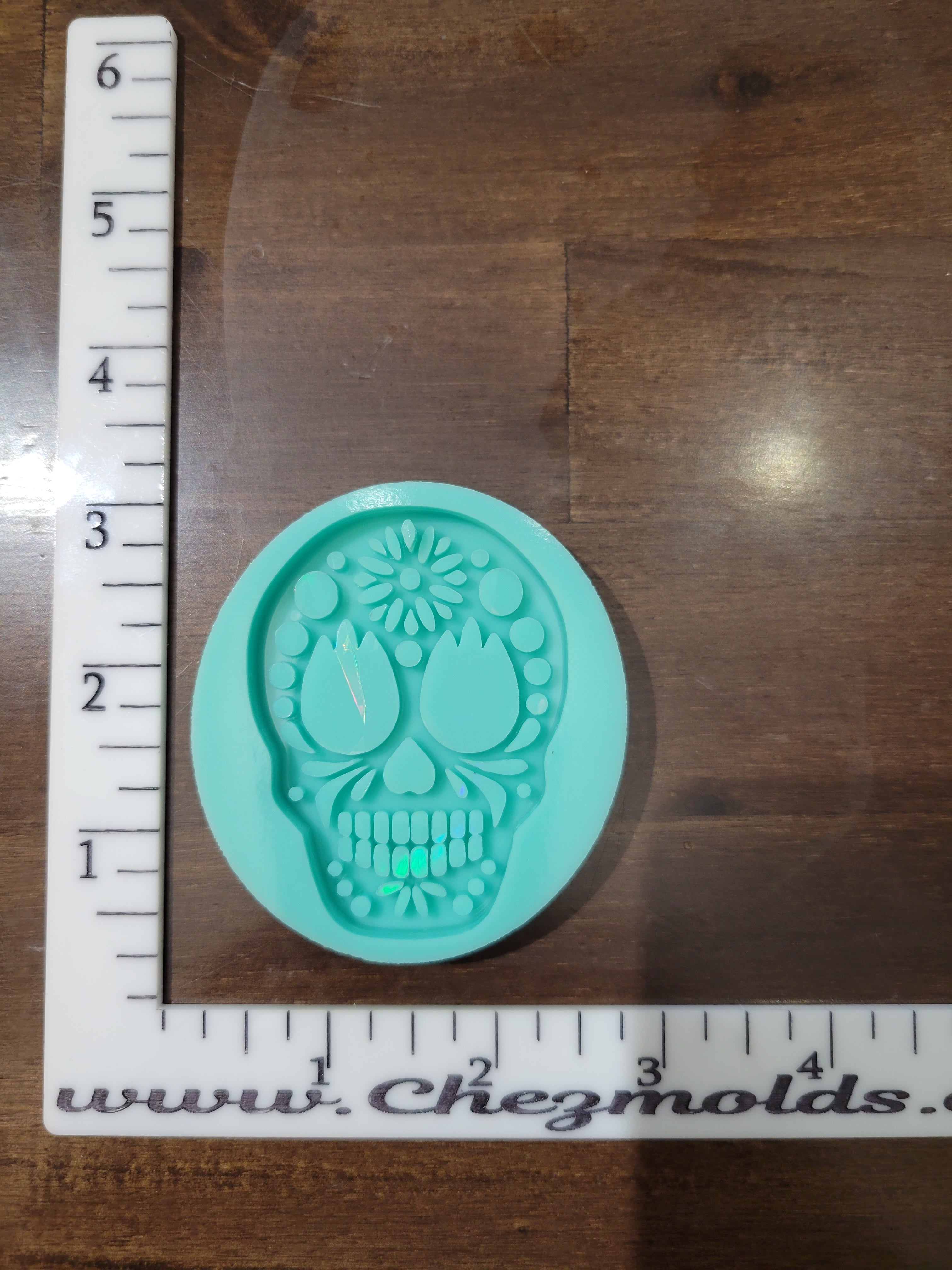 Holo Sugar Skull Keychain Chezmolds And More