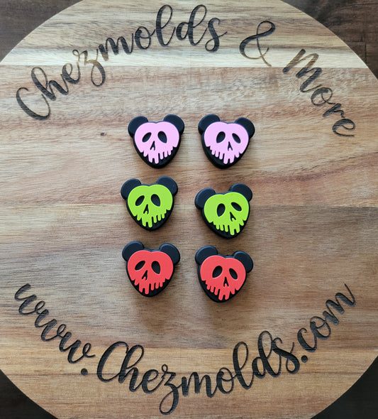 poison apples- Silicone focal Bead