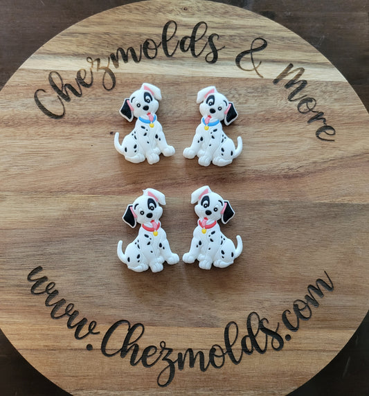 Spotted doggies- Silicone focal Bead