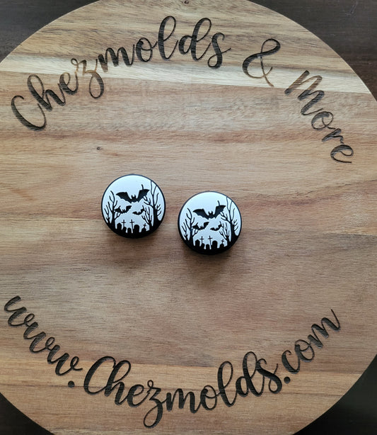 Halloween graveyard- Silicone focal Bead