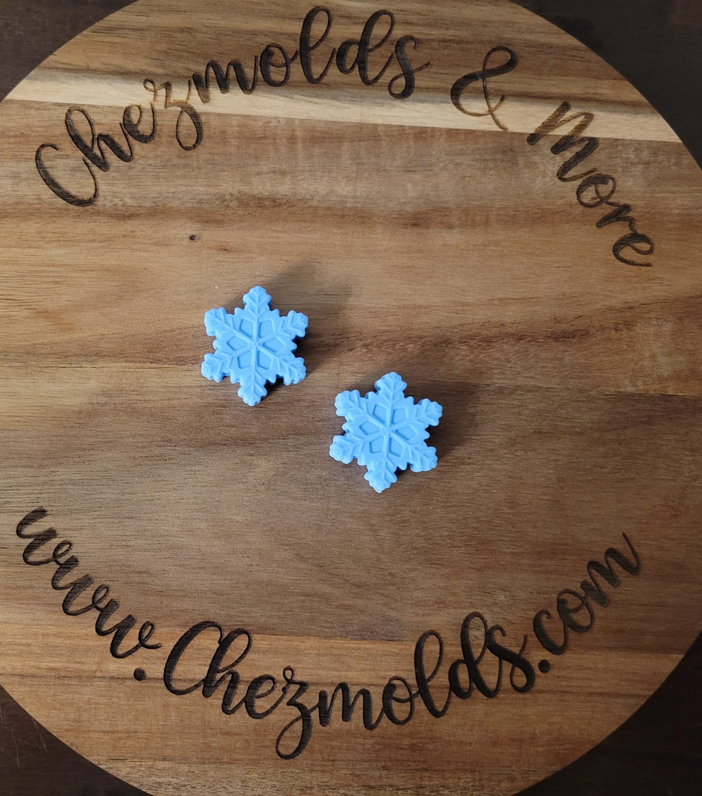 snowflakes solid- Silicone focal Bead