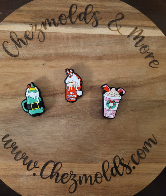 Christmas lattes- Silicone focal Bead