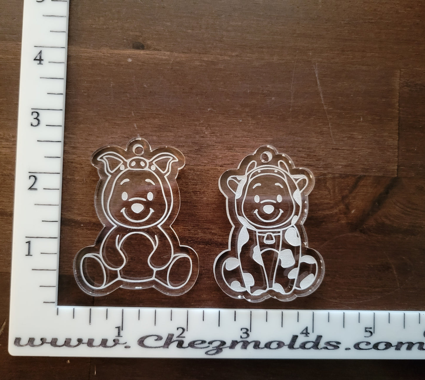 Yellow bear dress up- keychain mold