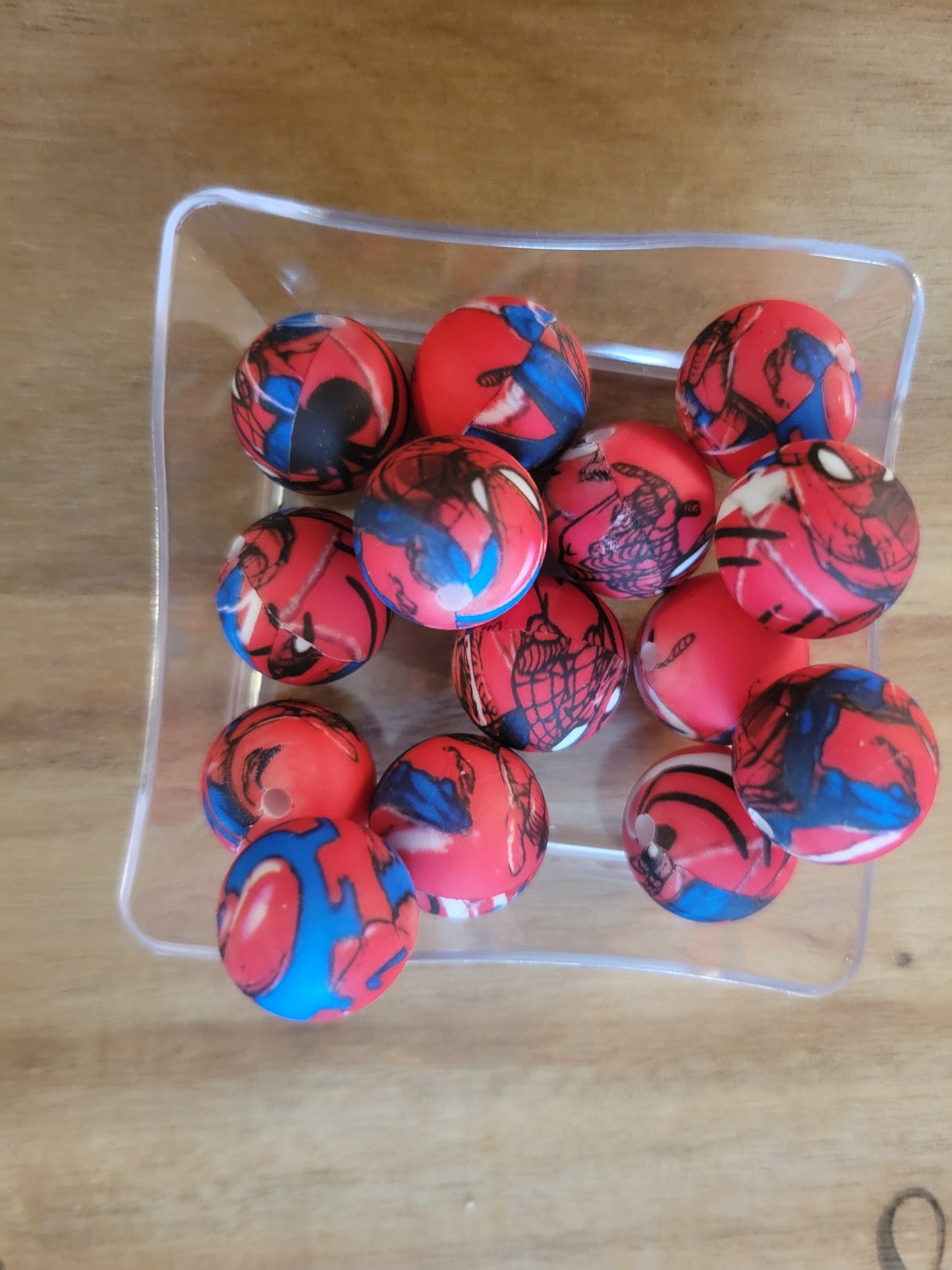 15MM round print-set of 5 - spidey