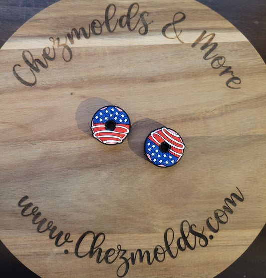 America donut- Silicone focal Bead