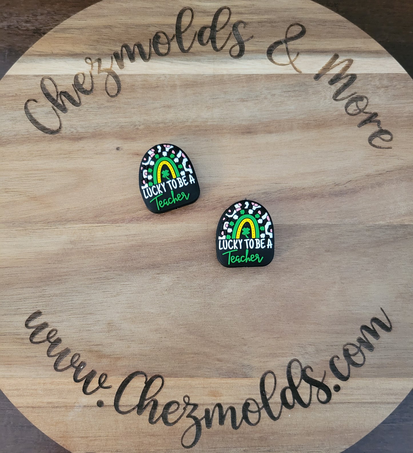 lucky to be a teacher - Silicone focal Bead