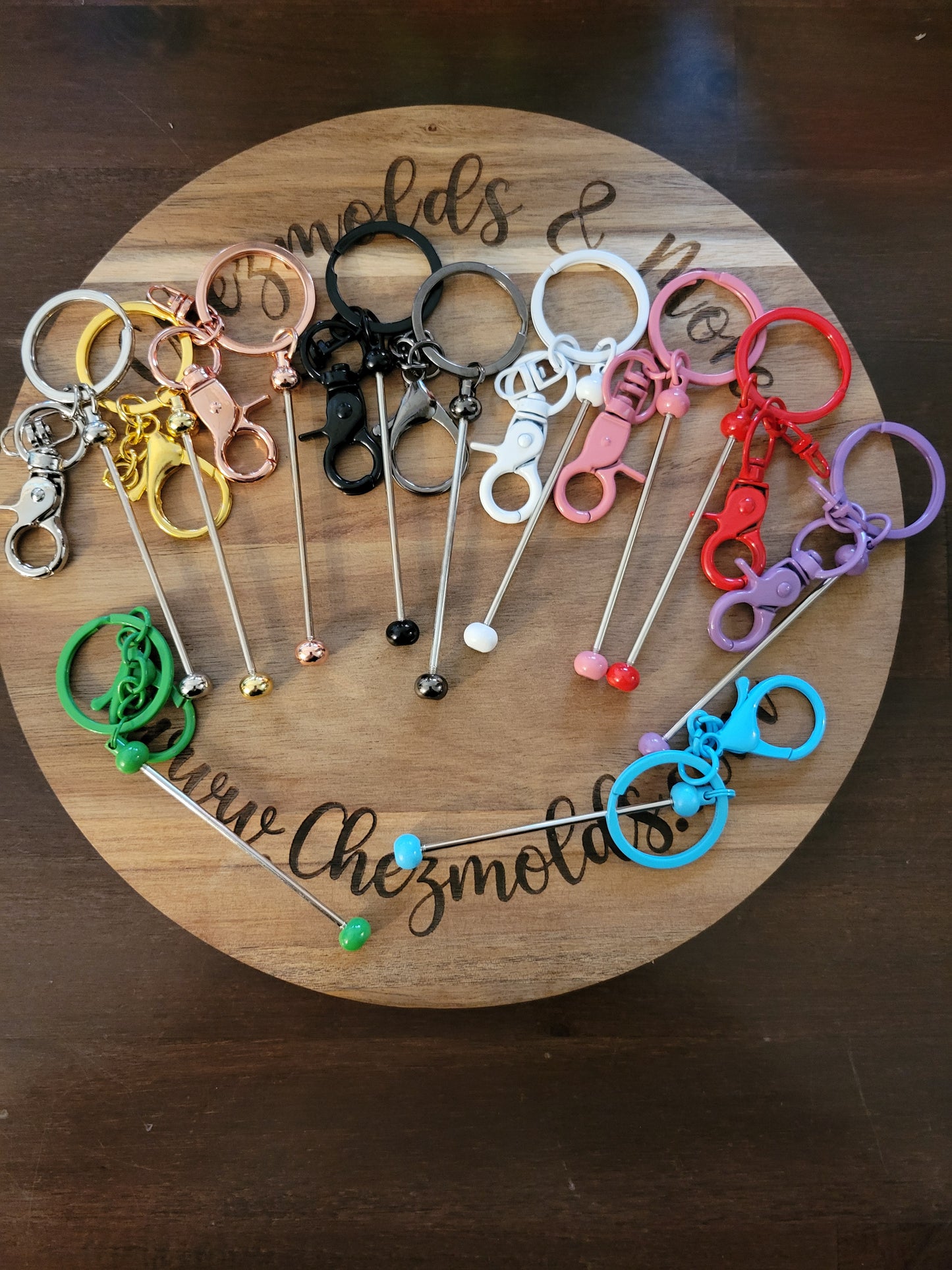 Beadable key chain bars