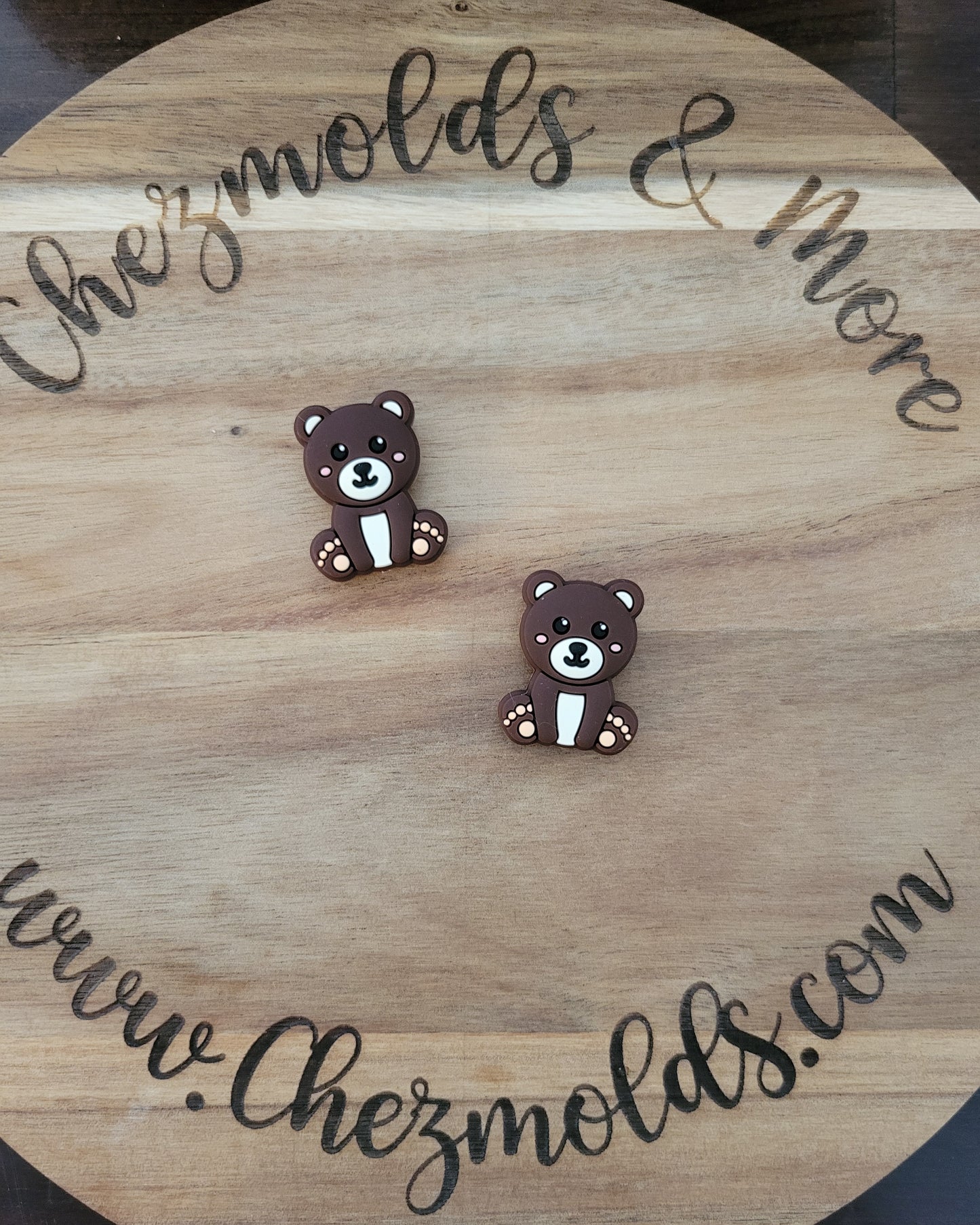 teddy bear- Silicone focal Bead