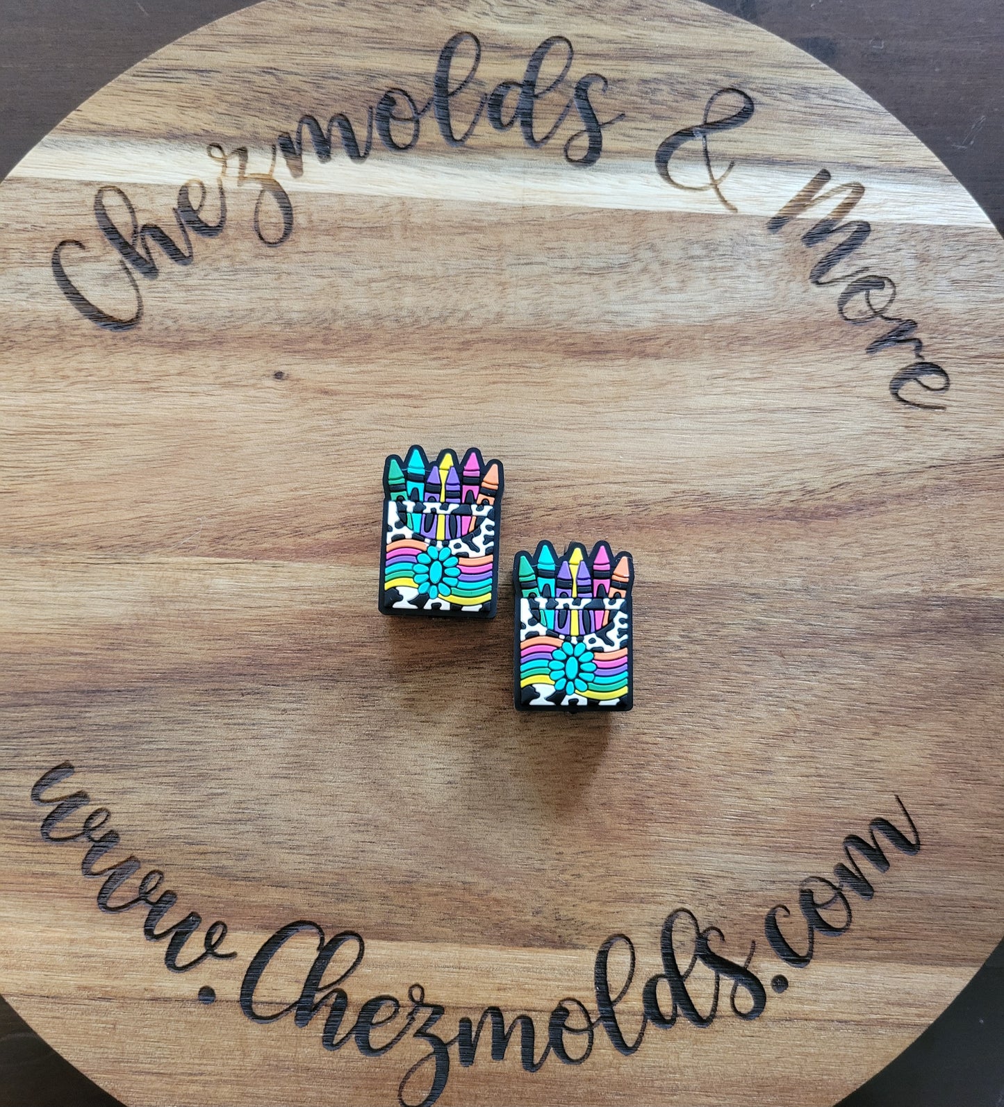 western crayons- Silicone focal Bead