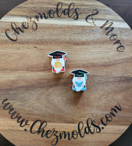 gnomey graduates- Silicone focal Bead