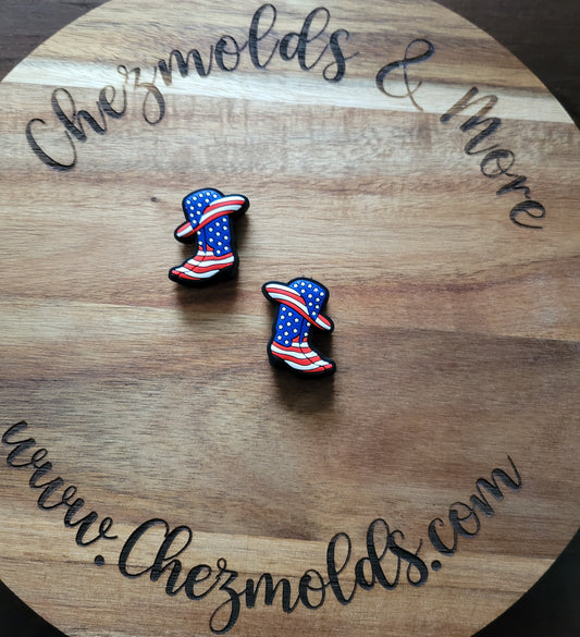 America boots- Silicone focal Bead