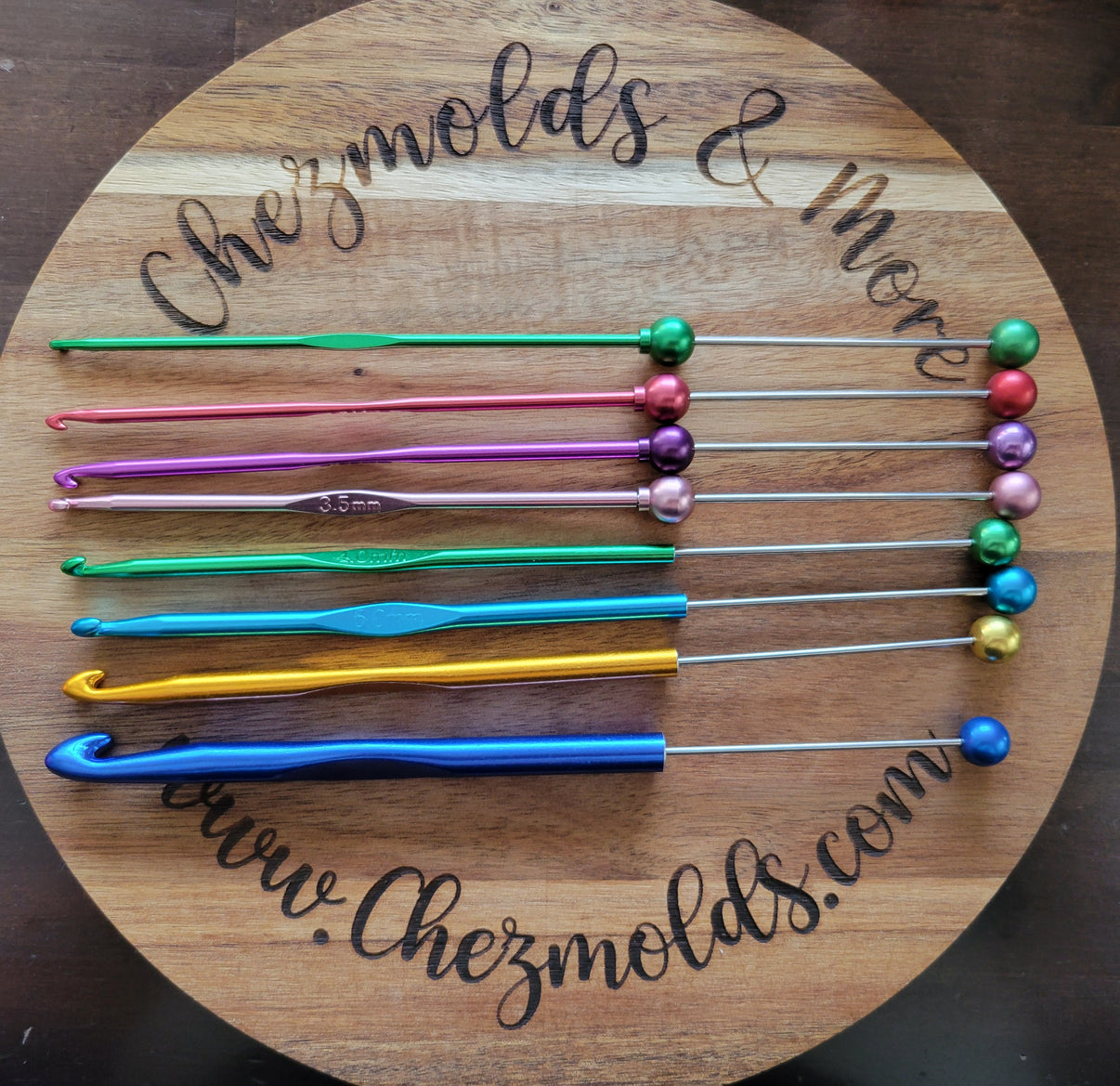 Beadable crochet hooks set of 4 sizes ChezMolds & More