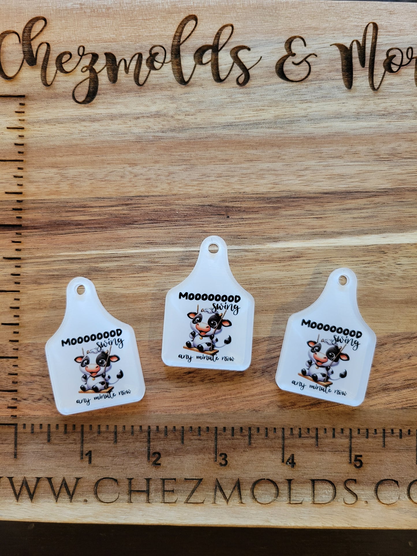 Cow tags- printed acrylic keytags