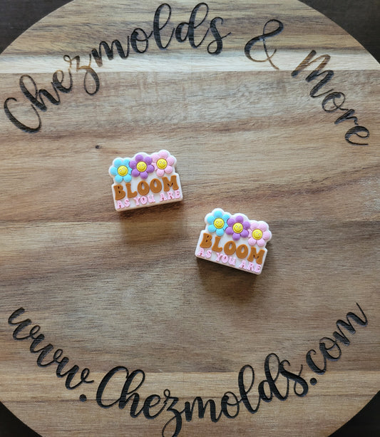 Bloom as you are- Silicone focal Bead