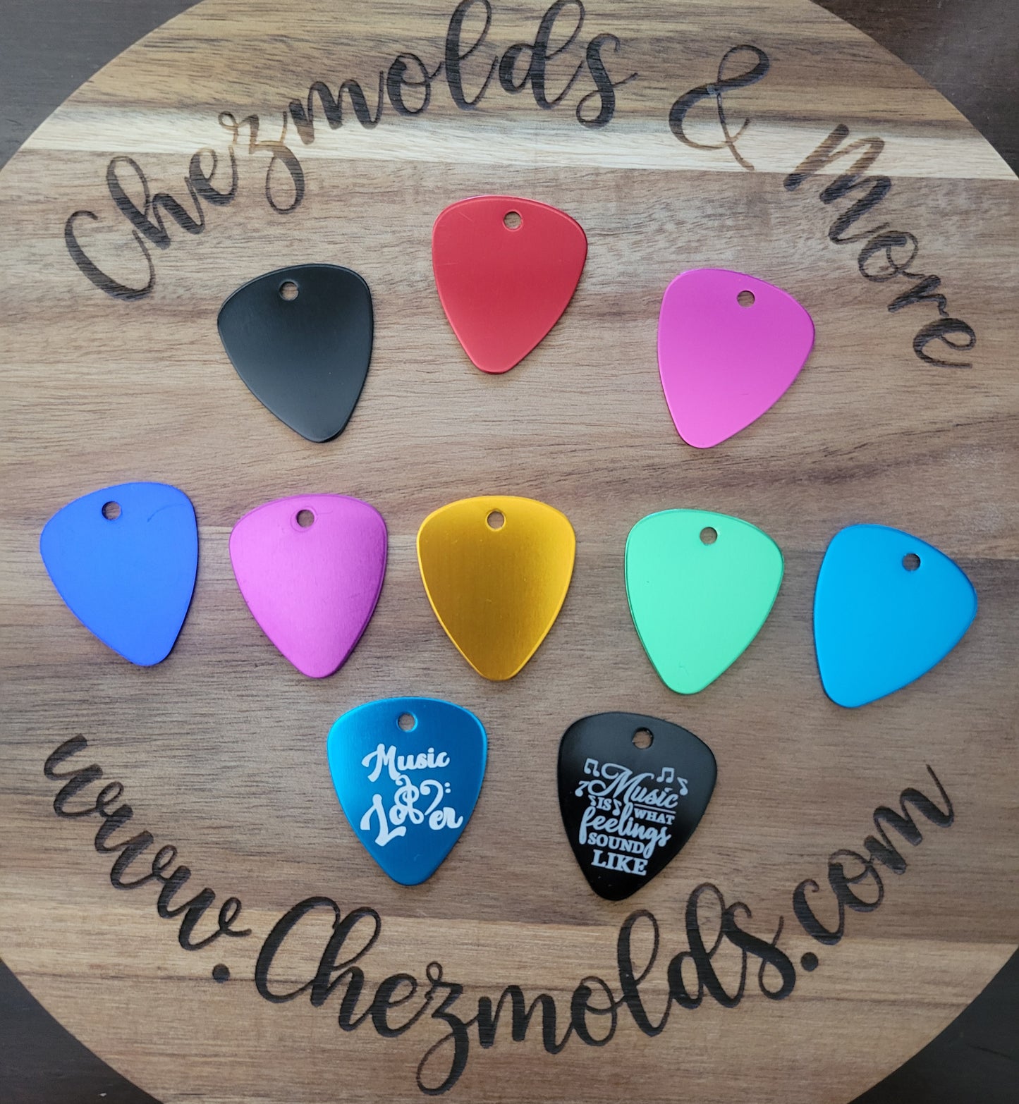 **Custom Engraved Metal guitar pick charm- READ DESCRIPTION