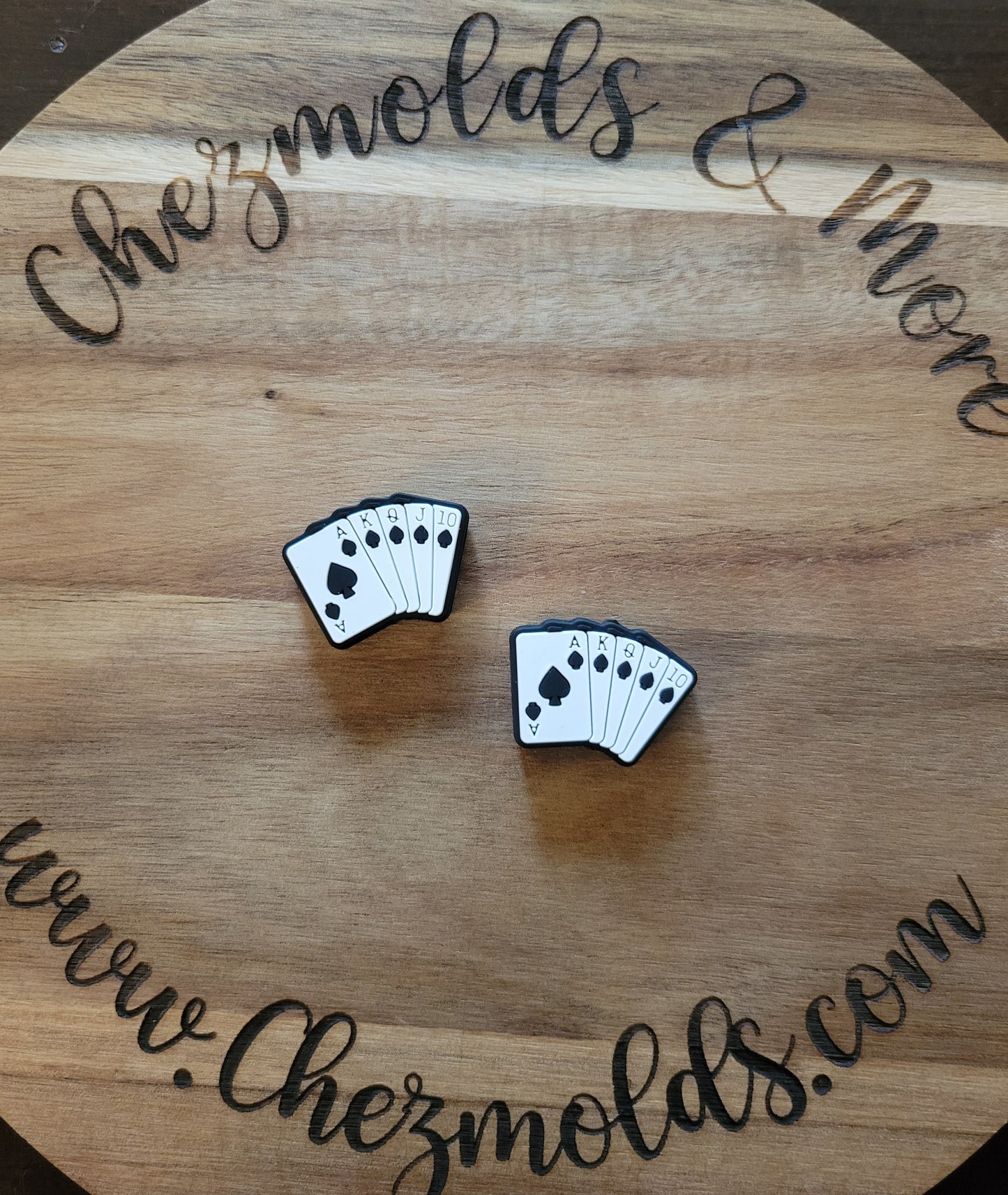 Playing cards- Silicone focal Bead