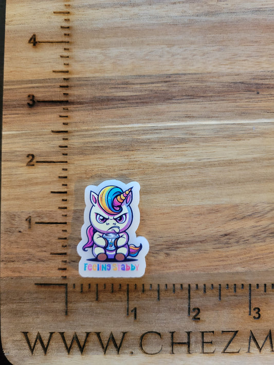 uv printed acrylic-Feeling stabby unicorn