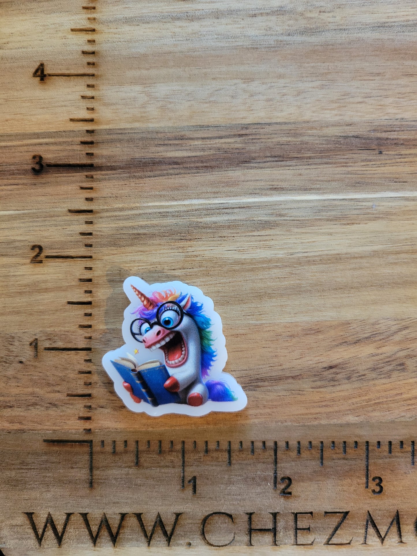 uv printed acrylic- laughing unicorn