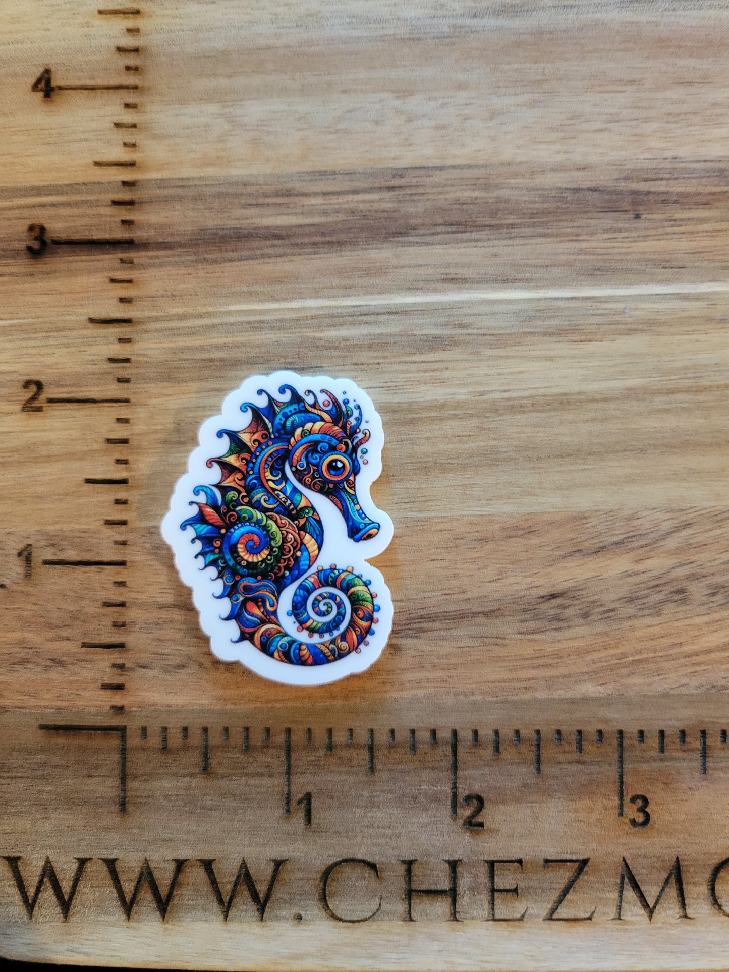 uv printed acrylic-colorful seahorse