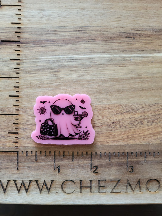 Boujee ghost on pink-  printed acrylic