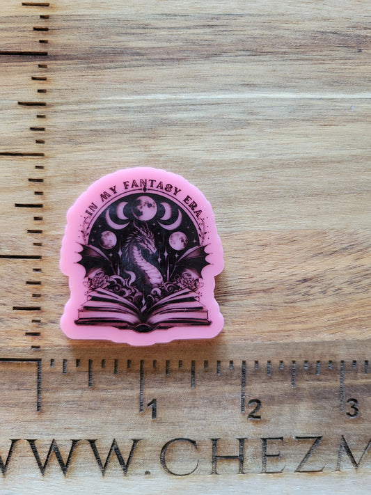 Fanatsy era dragon on pink-  printed acrylic