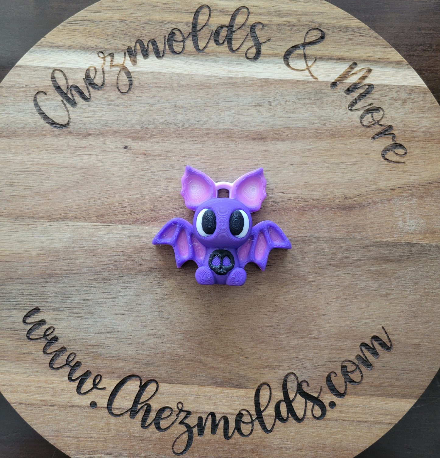 Beadable 3d printed skull- cutie bat