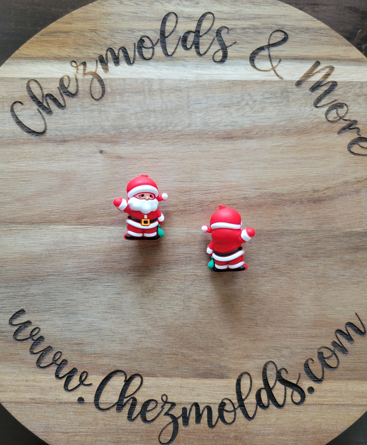 3d santa- Silicone focal Bead