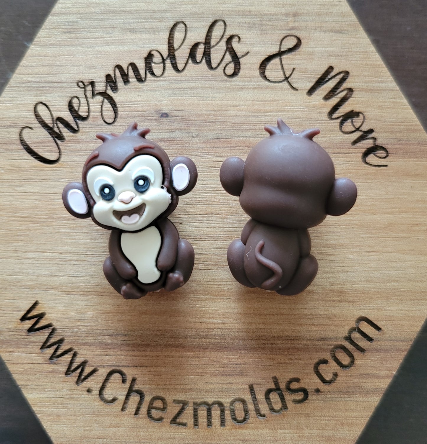 3D Monkey- Silicone focal Bead