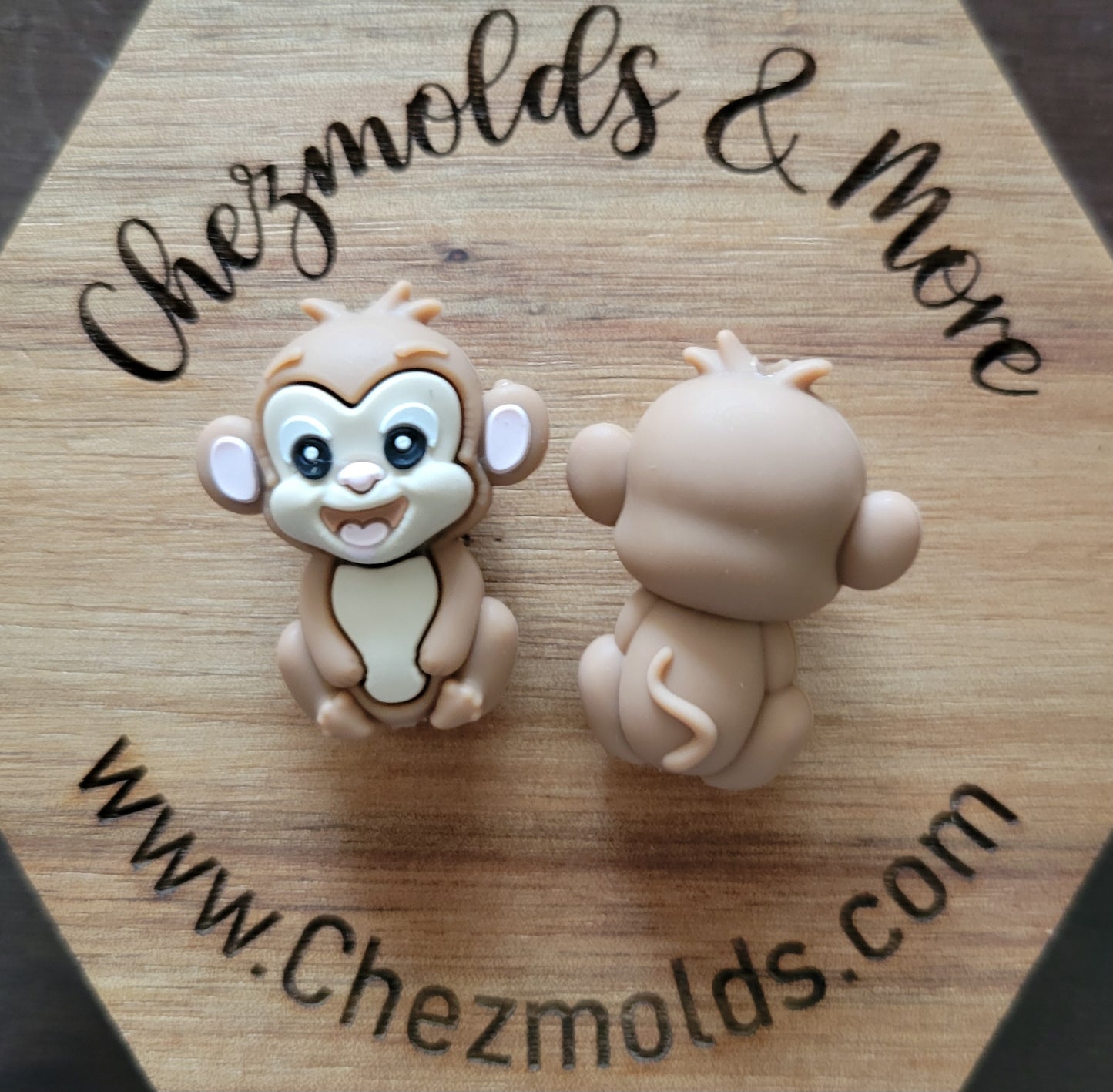 3D Monkey- Silicone focal Bead