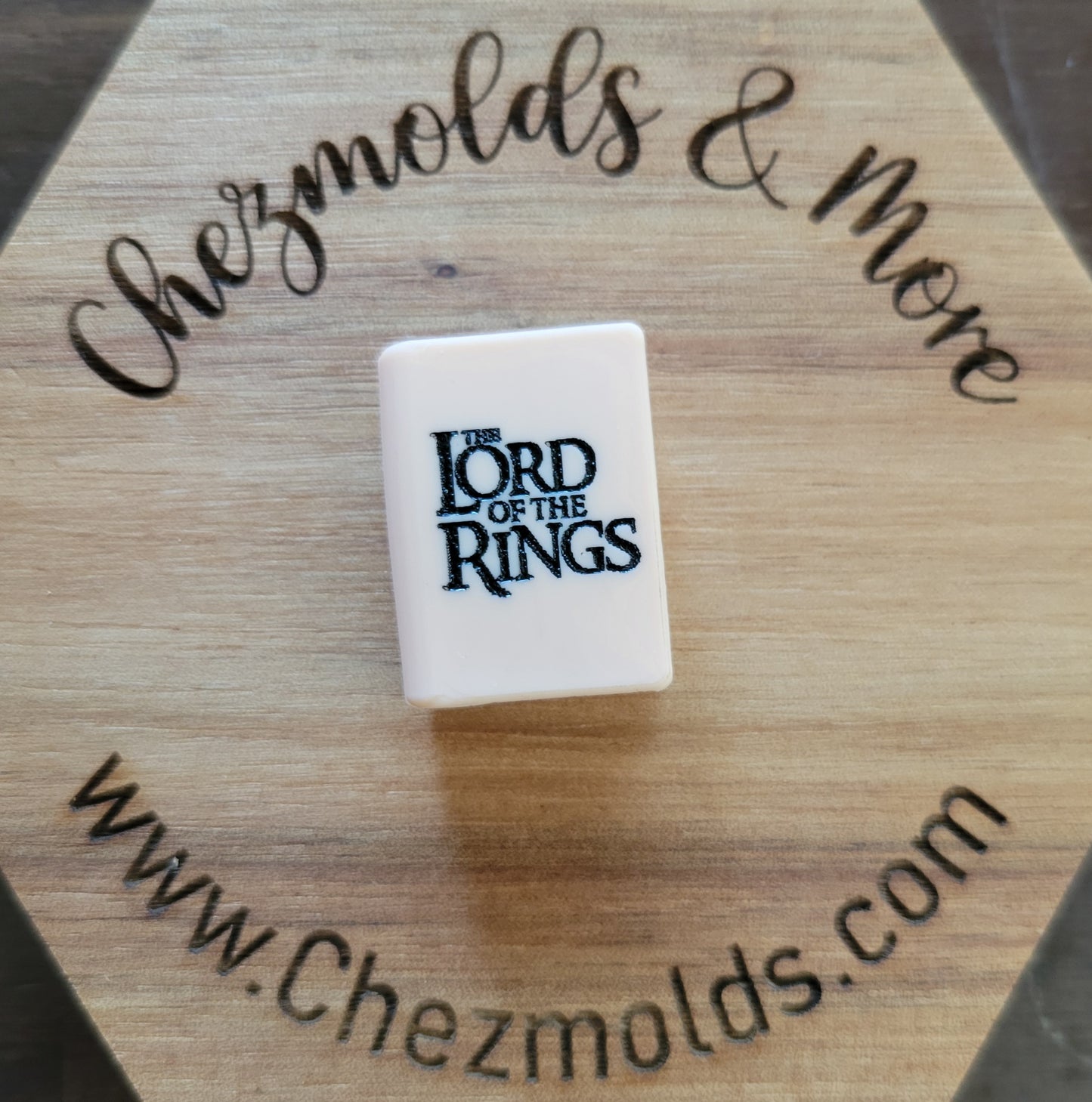 **Custom engraved LOTR Book Focal- Silicone focal Bead