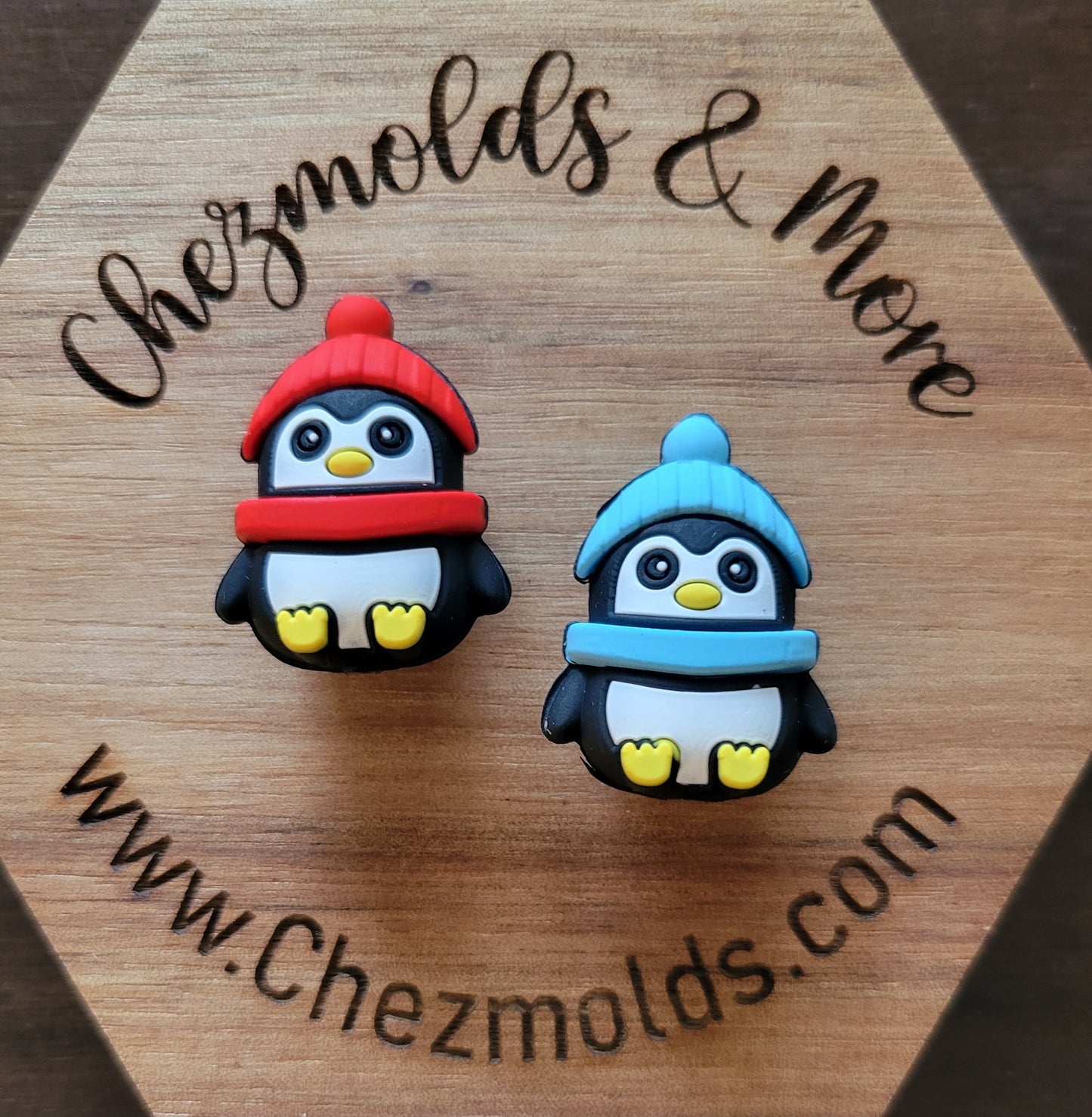 3d penguin- Silicone focal Bead