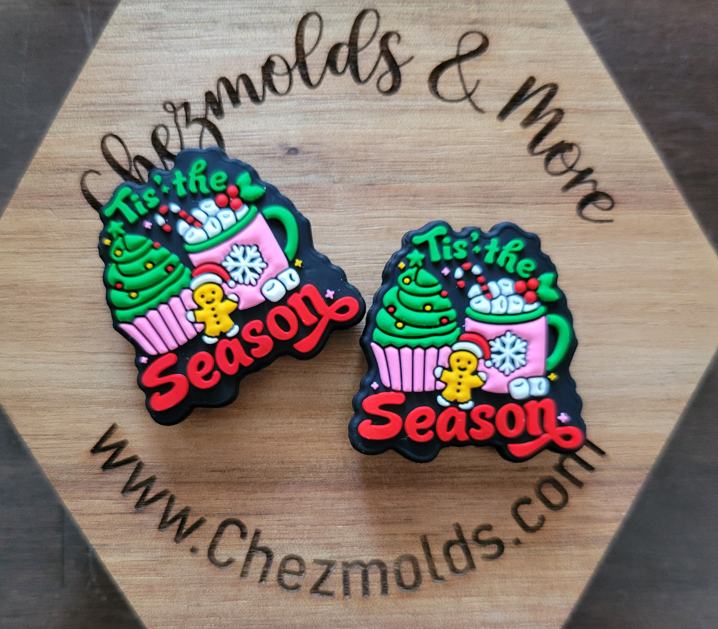 Tis the season-coco and cake- Silicone focal Bead