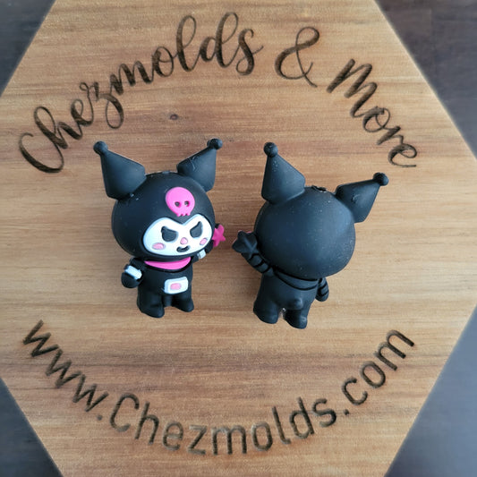 3d full kuromi - Silicone focal Bead