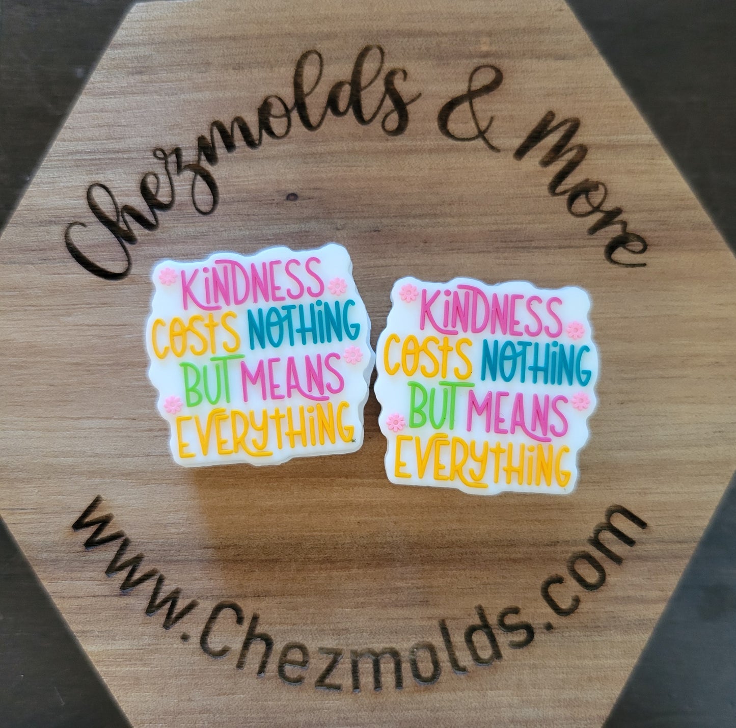 Kindness costs nothing- Silicone focal Bead