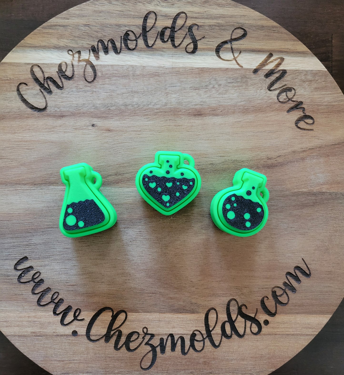 CE 3d printed  fidget clicker- with keychain hole - potions green