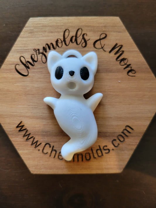 Beadable 3d printed - ghost kitty