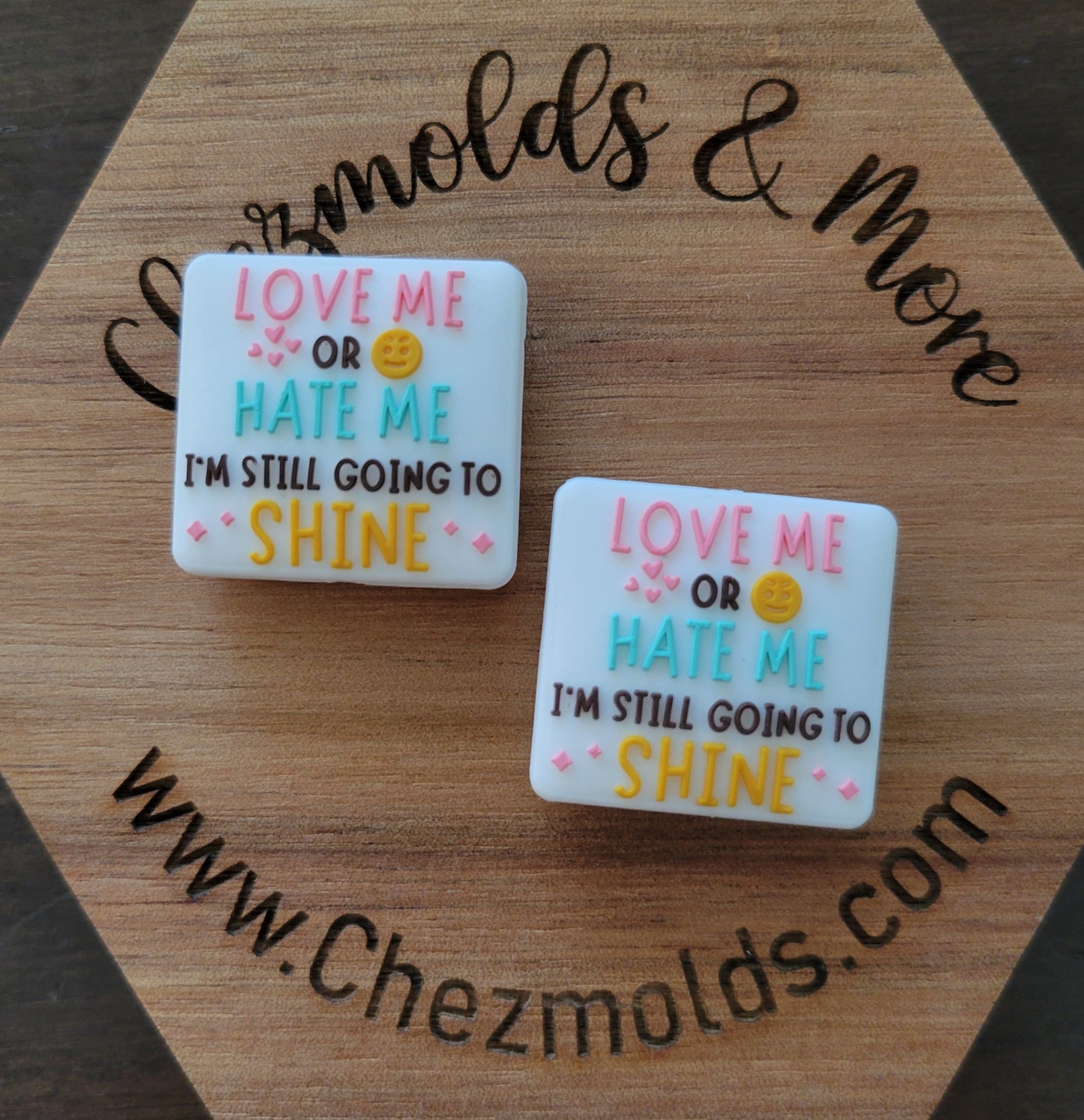 love or hate still shine- Silicone focal Bead