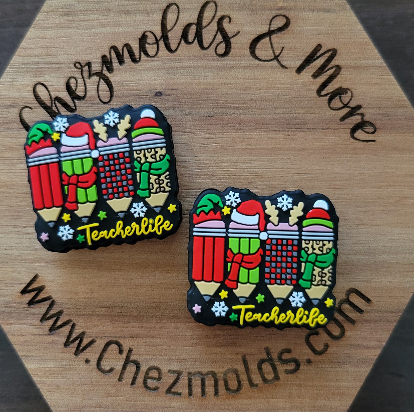 Christmas teach life- Silicone focal Bead