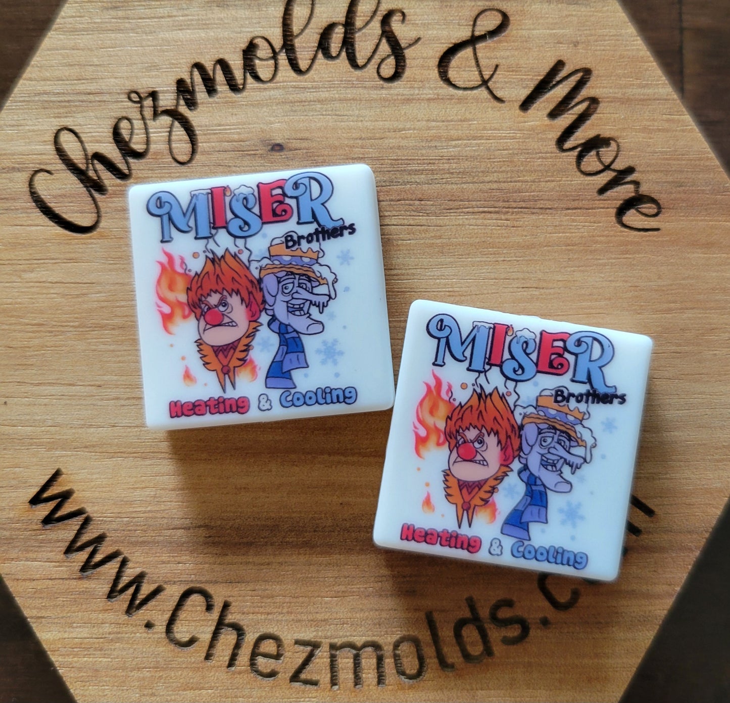 CE  printed - Miser brothers-Silicone focal Bead