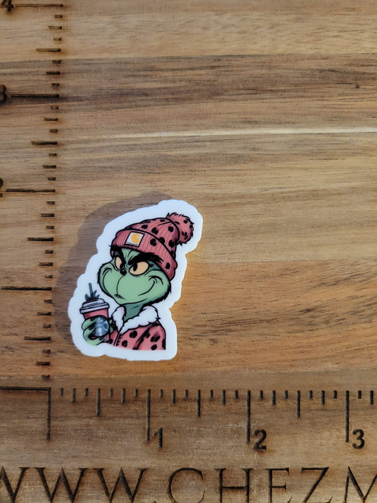 printed acrylic-grinch pink carhartt