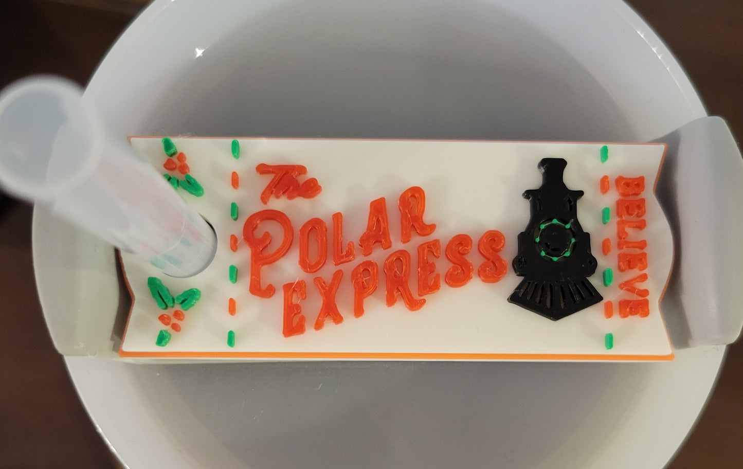 CE 3d printed-cup lid topper- polar express