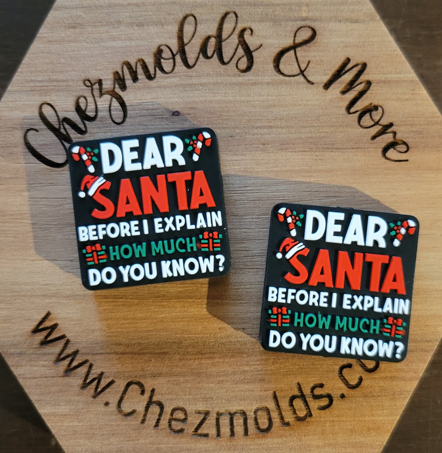 Dear santa i can explain- Silicone focal Bead