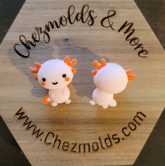 3D Axolotl- Silicone focal Bead