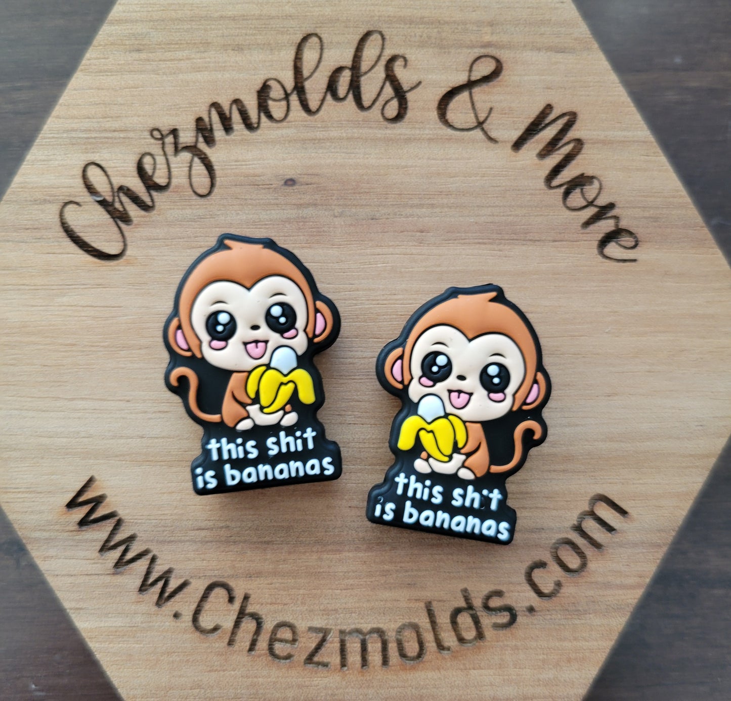 Sh*t is bananas monkey - Silicone focal Bead