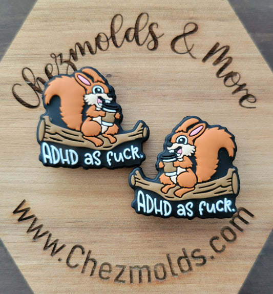 ADHD squirell - Silicone focal Bead