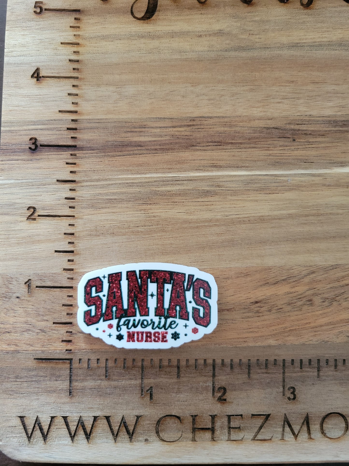 uv printed acrylic-Santas fav nurse