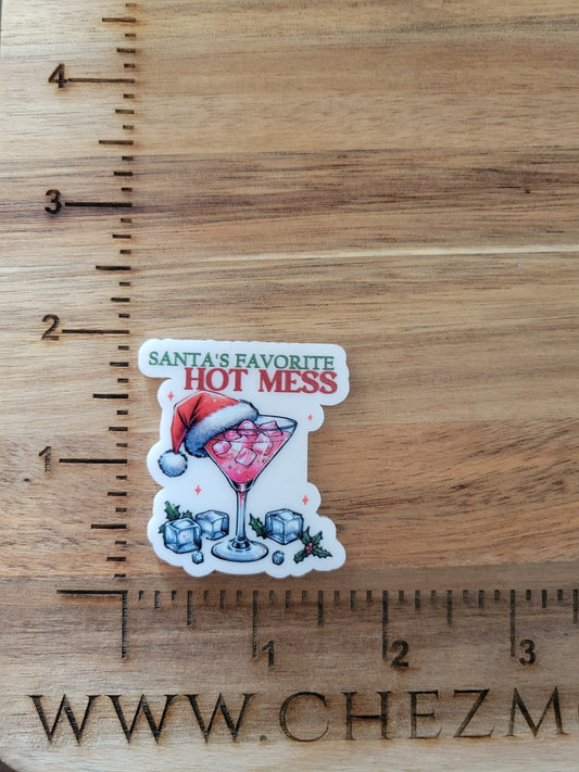 uv printed acrylic-Santas hot mess