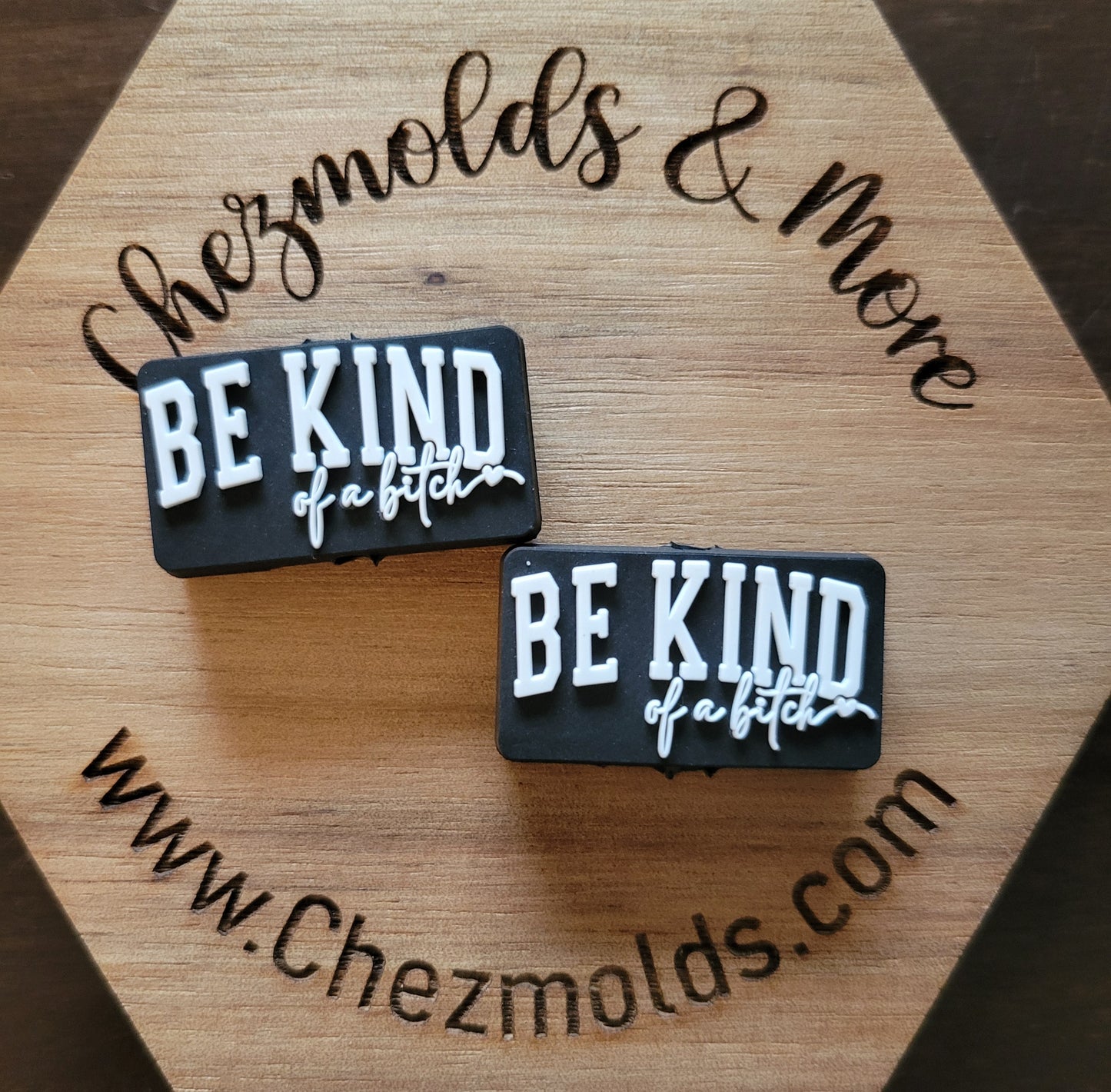 be kind of a bitch black- Silicone focal Bead-exclusive to RDcreations4U