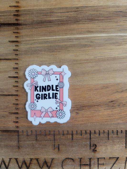 printed acrylic-kindle girlie- flower bow