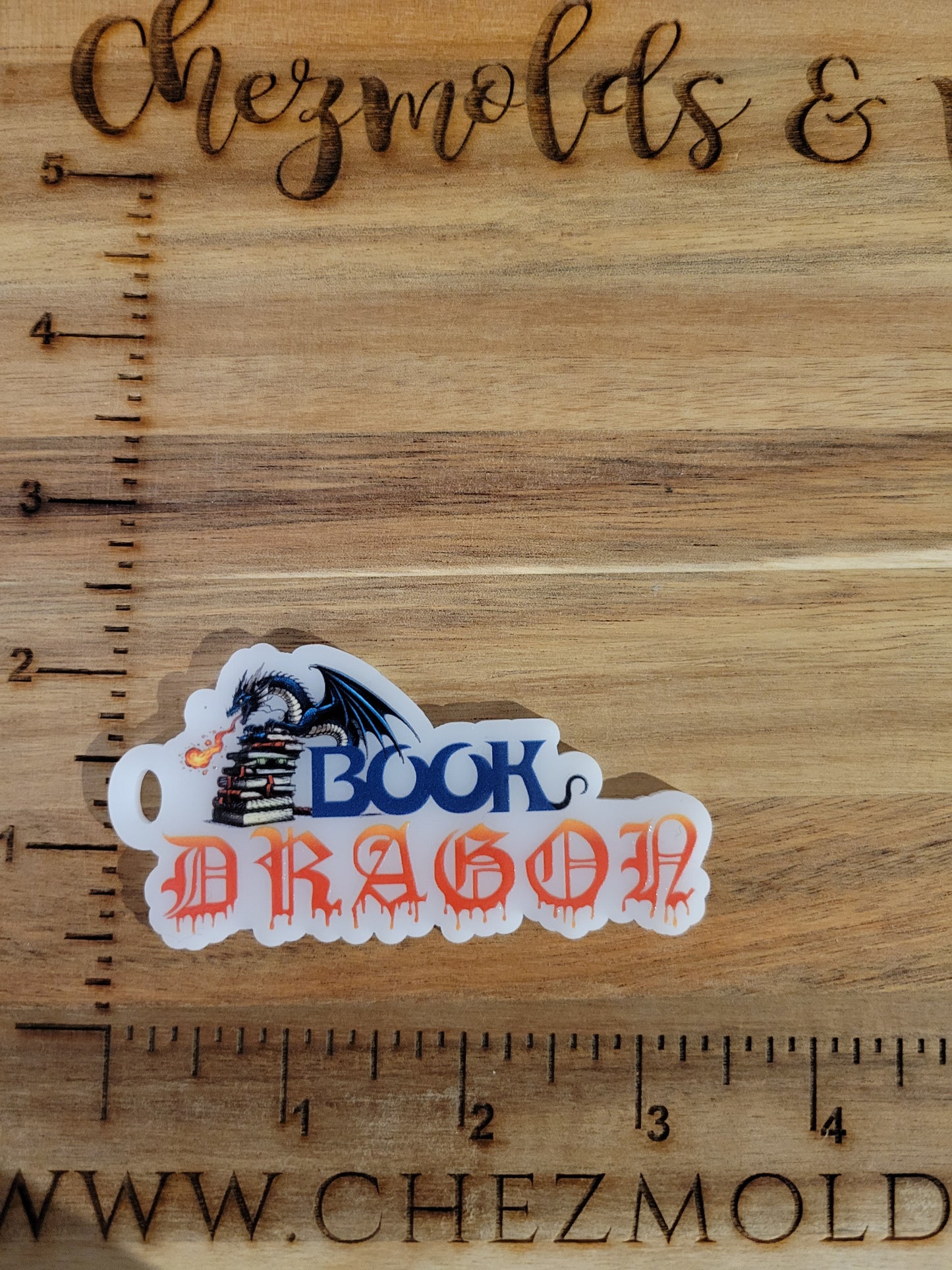 printed acrylic-book dragon bookmark or keychain